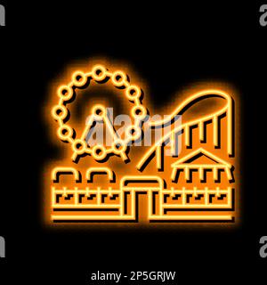 illustration de l'icône lumineuse du parc d'attractions Illustration de Vecteur