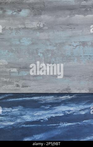 Texture d'arrière-plan de marbre bleu et de béton gris-bleu pour la photographie de produits et d'aliments Banque D'Images