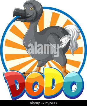 Illustration du logo de dessin animé Dodo Bird extinction Animal Illustration de Vecteur