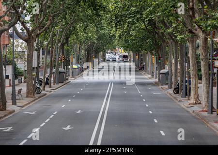 Rue Passeig de la Bonanova à Barcelone, Espagne. Banque D'Images