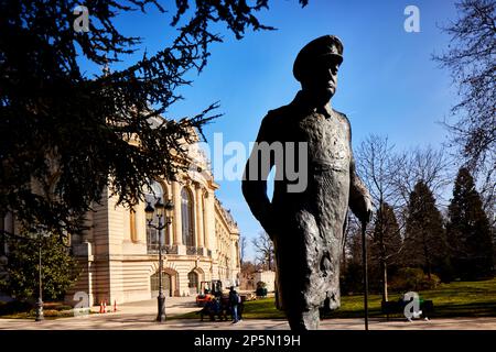 Paris site touristique petit Palais Grounds Winston Churchill Statue site historique du sculpteur Jean Cardot Banque D'Images