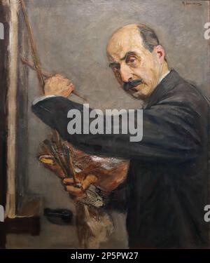 Autoportrait du peintre impressionniste allemand Max Liebermann au Musée Wallraf-Richartz, Cologne, Allemagne Banque D'Images