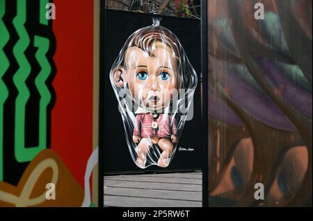 STRAAT, Museum for Street Art and Graffiti, NDSM plein, Amsterdam, pays-Bas Banque D'Images