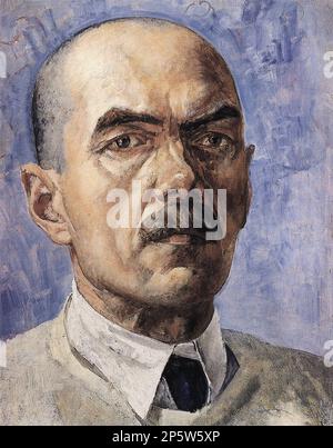 Петров-Водкин Кузьма - Автопортрет 6 - Русская школа - XIX век - Petrov-Vodkin Kuzma - Self Portrait 6 - Ecole russe - 19th Century Banque D'Images