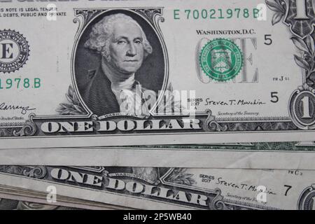 DES billets d'un dollar US, gros plan Banque D'Images