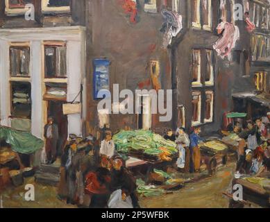 Judengasse à Amsterdam (Judaïsme Alley à Amsterdam) par le peintre impressionniste allemand Max Liebermann au Musée Wallraf-Richartz, Cologne, Allemagne Banque D'Images