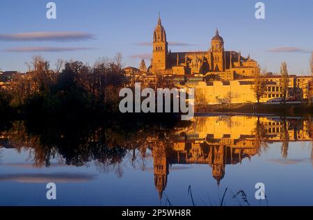 Cathédrale de Salamanque,rivière Tormes, Espagne Banque D'Images