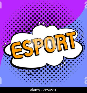 Inspiration montrant le signe Esport. Business concept jeu vidéo multijoueur joué de manière compétitive pour les spectateurs et le plaisir Banque D'Images