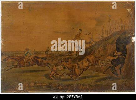 Course hippique, Henry Thomas Alken (Londres, Angleterre, 1785 - 1851) Banque D'Images