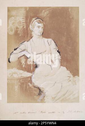 Photographie de portrait de Mme Kennard par Millais, d'un album compilé par Sir John Everett Millais, Rupert Potter (Manchester, Angleterre, 1832 - 1914) c.1879 Banque D'Images