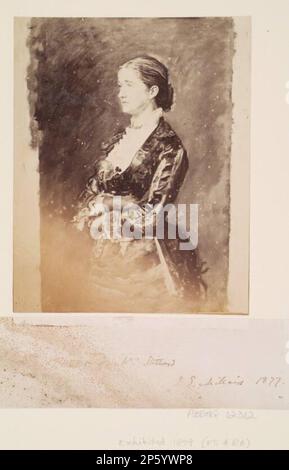 Photographie d'un portrait de Mme Stibbard par Millais , d'un album compilé par Sir John Everett Millais, Rupert Potter (Manchester, Angleterre, 1832 - 1914) 1877 Banque D'Images