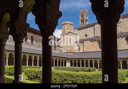 Coister de Sant Miquel, cloîtres de la cathédrale romane de Santa Maria, la Seu d'Urgell, Lleida, Catalogne, Espagne Banque D'Images