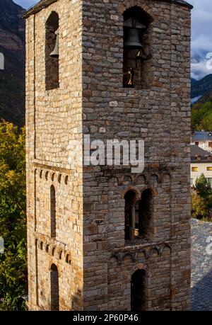 Sant Joan church.Eglise romane.Boí.Boí.Lleida province. La Catalogne. Espagne Banque D'Images