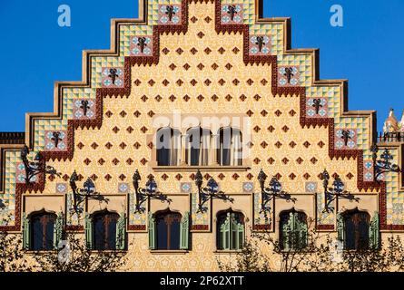 Casa Amatller de Josep Puig i Cadafalch à Passeig de Gràcia. Barcelone. Espagne Banque D'Images