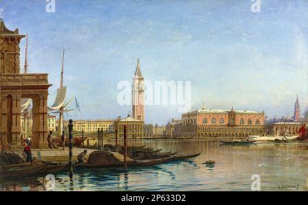 Таможня - Русская школа - XIX век - Bogoljuboff Alexei Petrovich - vue de Venise. Douane - École russe - 19th siècle Banque D'Images