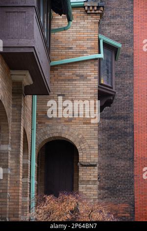 A proximité d'une vue latérale d'un intérêt architectural pour la conception. Banque D'Images