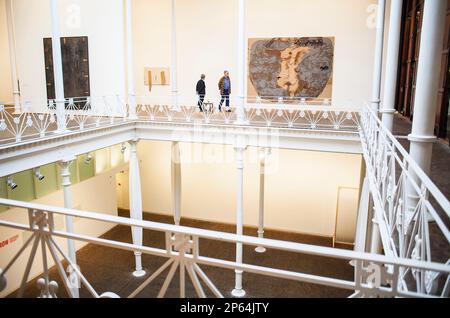 Fundació Antoni Tàpies, Carrer Arago 255. Barcelone, Espagne Banque D'Images