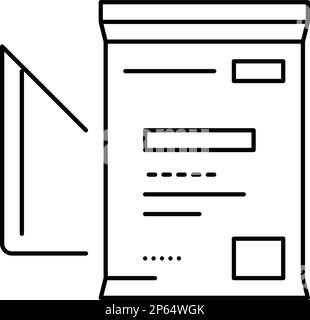 illustration vectorielle de l'icône de la ligne de premiers secours du bandage triangulaire Illustration de Vecteur