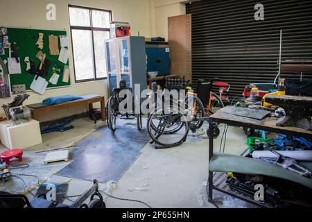 Le Népal, Sangha, Spinal Injury Rehabilitation Center Banque D'Images