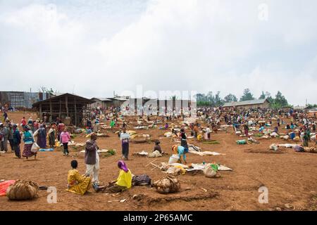 Marché, pays du Dorzè, Chencha, Éthiopie Banque D'Images