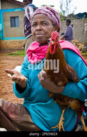 Marché, pays du Dorzè, Chencha, Éthiopie Banque D'Images