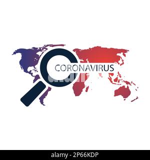 Regardez le coronavirus se propager dans le monde, l'infection déplaçant Westward de l'Asie - concept de conception Illustration de Vecteur