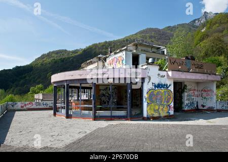 La Suisse, le Canton du Tessin, Medoscio, ancien sanatorium Banque D'Images