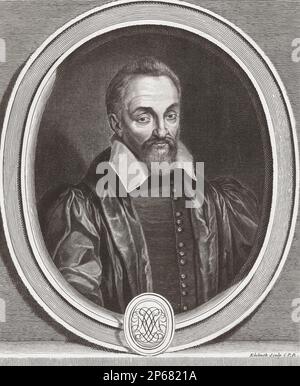 Nicasius le Febure, alias Nicolas le Febure ou Nicasius le Fevre ou Nicolas le Fèvre, 1615 - 1669. Chimiste et alchimiste d'origine française. On sait peu de choses de sa vie personnelle, mais on pense qu'il a pris la nationalité anglaise en 1662. Il a travaillé pour les familles royales française et britannique. Parmi d'autres nominations royales, il a été nommé médecin de Louis XIV de France, et professeur de chimie de Charles II d'Angleterre. Après une impression de Gerard Edelinck. Banque D'Images