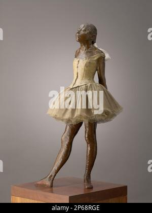 Hilaire-Germain-Edgar Degas, Little Dancer âgé de 14 ans, modélisé de 1879 à 81, moulé de 1919 à 21, bronze avec tutu de gaze et ruban de soie, sur base en bois. Banque D'Images