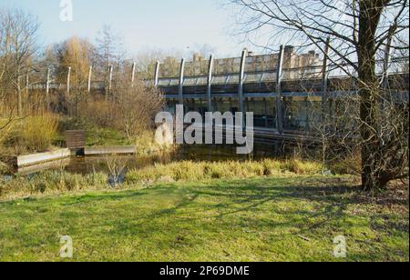 The Ecology Pavilion, Mile End Park, Grove Road, Bow, est de Londres. Banque D'Images