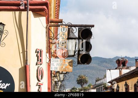 Rue à San Cristobal de las Casas, Chiapas State, Mexique Banque D'Images