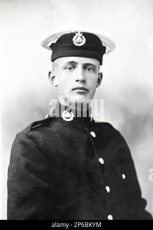 Une époque édouardienne marine dans l'infanterie de la Marine royale. Banque D'Images