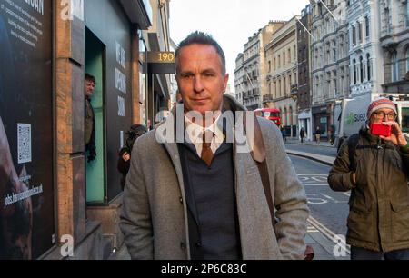 Londres, Angleterre, Royaume-Uni. 7th mars 2023. MICHAEL VAUGHAN quitte l'audience du Groupe spécial du CDC au Centre international d'arbitrage le dernier jour de l'audience publique sur l'affaire du racisme dans le Yorkshire. (Credit image: © Tayfun Salci/ZUMA Press Wire) USAGE ÉDITORIAL SEULEMENT! Non destiné À un usage commercial ! Banque D'Images