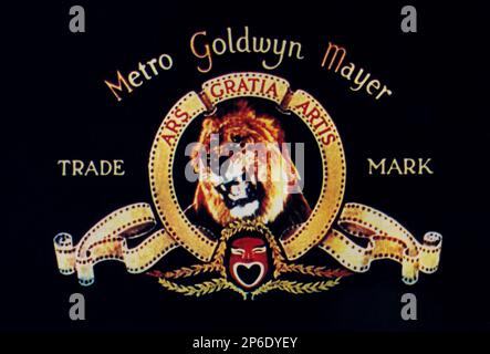 Le logo de la marque de METRO GOLDWYN MAYER ( MGM ) Hollywood Studio fondé en 1924 - LEO THE LION - FILM - CINÉMA - LEONE - ruggito - roar - - --- Archivio GBB Banque D'Images