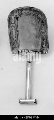 Maker's Mark indistinct, Caddy Spoon, c. 1815, argent. Banque D'Images