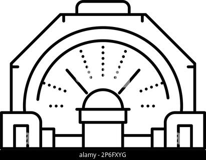 illustration vectorielle de l'icône de la ligne de production d'acier du concentrateur Illustration de Vecteur