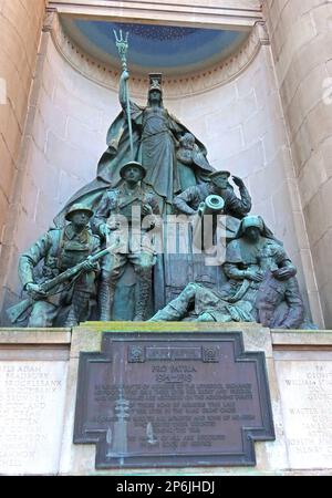 Remembrance Pro Patria, 1914-18 salle de presse Memorial, drapeaux d'échange, Liverpool, Merseyside, Angleterre, Royaume-Uni, L2 3YL, par Walter Gilbert 1924 Banque D'Images