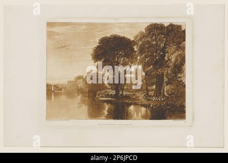 Joseph Mallord William Turner, Isleworth, publié le 1 janvier 1819, dans la partie XIII, gravure. Banque D'Images