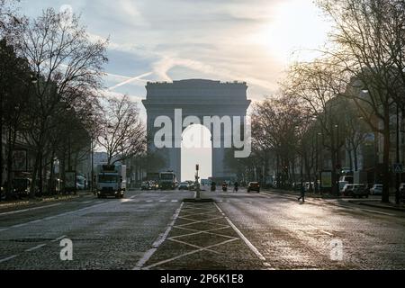 Arche triomphale, de l'avenue de la grande armée Banque D'Images