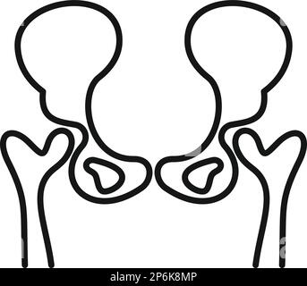 Vecteur de contour de l'icône arthrite. Maladie articulaire. Corps médical Illustration de Vecteur