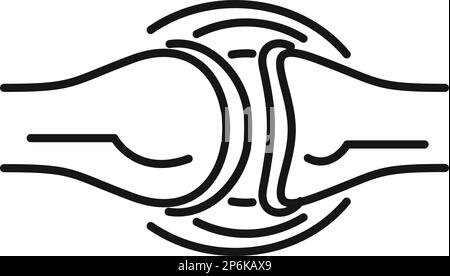 Vecteur de contour de l'icône de douleur articulaire. Maladie médicale. Blessures aux pieds Illustration de Vecteur