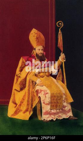 1870 CA : la Cardinale arménienne AGASSIAN ( Aghassian ) , au temps du Pape PIO IX ( 1792 - 1878 ). Photo de Flli. D'Alessandri , Roma . - RELIGIONE CATTOLICA - RELIGION CATHOLIQUE - ritrato - portrait - clero - prelato - barbe - barba --- Archivio GBB Banque D'Images