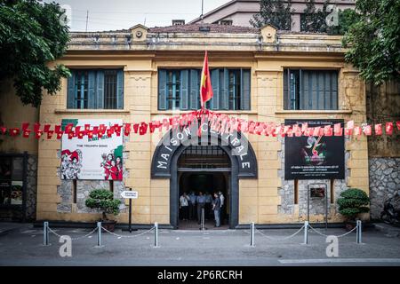 Hanoï, Vietnam, 15 novembre 2022 : prison de Hoa Lo - une prison tristement célèbre construite par les colons français où les prisonniers de guerre américains ont été gardés pendant la guerre du vietnam Banque D'Images