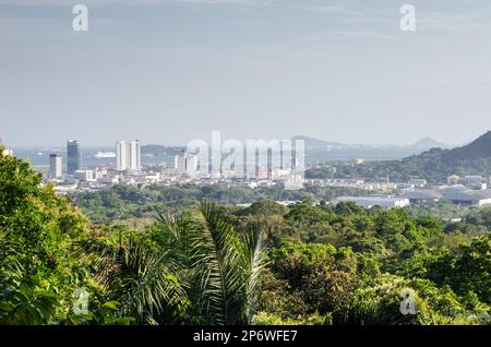 Vue sur la ville de Panama depuis le parc naturel métropolitain Banque D'Images