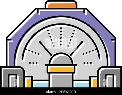 illustration vectorielle de l'icône de couleur de production d'acier du concentrateur Illustration de Vecteur