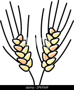 illustration vectorielle d'icône de couleur saine plante semolina Illustration de Vecteur