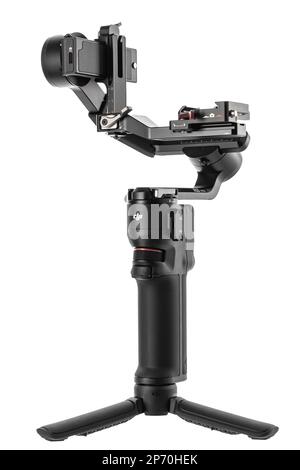 Varna, Bulgarie - 17 février ,2023: DJI Ronin 3 mini est un stabilisateur de nacelle motorisé à trois axes pour les appareils photo reflex numériques ou sans miroir fabriqués par DJI com Banque D'Images