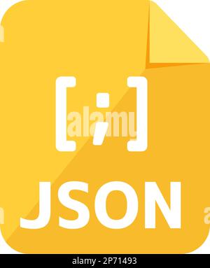 Illustration des icônes vectorielles des formats de fichier | JSON Illustration de Vecteur