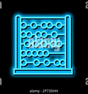 illustration de l'icône de lueur néon de la maternelle abacus Illustration de Vecteur