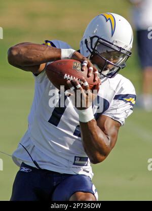 San Diego Chargers wide receiver Patrick Crayton (12) during an NFL  football game Sunday, Oct. 24, 2010, in San Diego. (AP Photo/Lenny Ignelzi  Stock Photo - Alamy